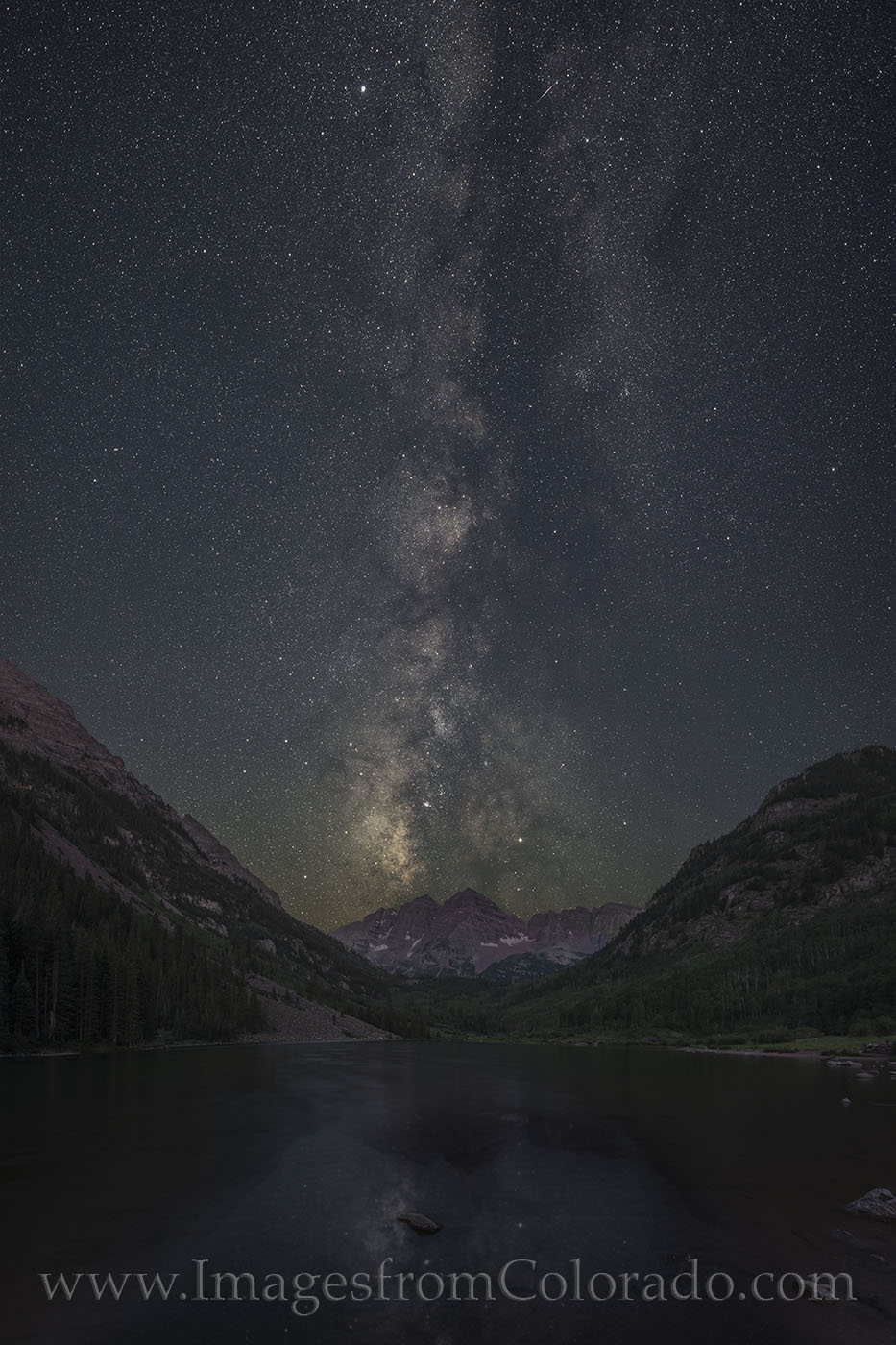Milky Way rising over the Maroon Bells