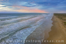 Aerial view of South Padre Morning 509-1