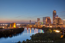 Lady Bird Lake and Downtown Austin, Tx