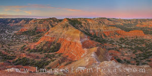 Panorama from Capitol Peak at Sunrise - Palo Duro 1125-1