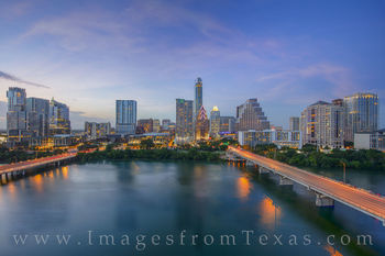 Austin Skyline - Summer Evening 728-1