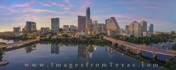 Austin Skyline Evening Panorama 7-4