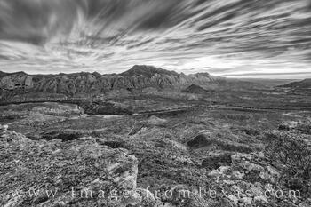 Big Bend Ranch Solitario in Black and White 1