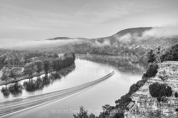 Boating near the 360 Bridge in Black and White 1