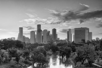 Buffalo Bayou and Houston Skyline Morning