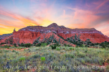 Capitol Peak Sunset, Palo Duro Canyon 725-1