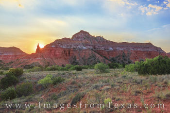 Capitol Peak Sunset, Palo Duro Canyon 723-1