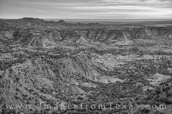 Caprock Morning Black and white from Haynes Ridge 1