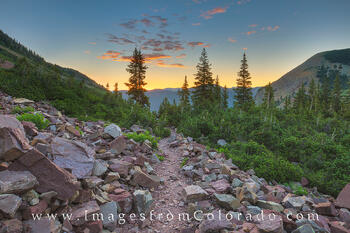 Cathedral Lake Trail at Sunrise
