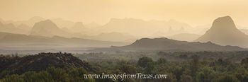 Chisos Mountains Silhouette Panorama 1 Big Bend
