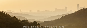 Foggy Downtown Austin from 360 Pano