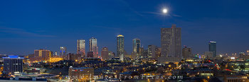 Fort Worth Skyline Panorama at Night 3