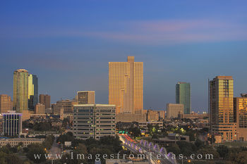 Fort Worth Skyilne with Burnett Plaza 1