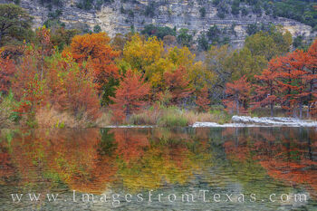 Frio River Autumn Reflection 1112-1