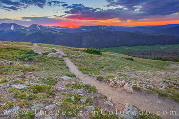Hiking Rocky Mountain NP at Sunset 718-1