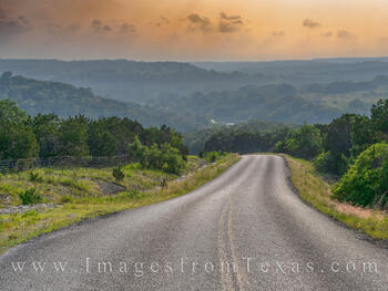 Hill Country Road on a Summer Evening 1