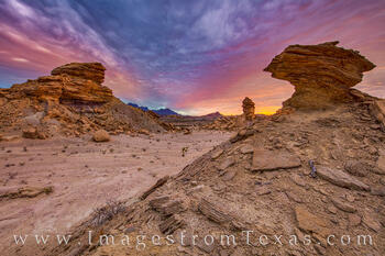 Hoodoos of Big Bend at Sunset 302-1