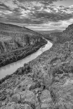 Hot Springs Canyon, Big Bend, Black and White 1
