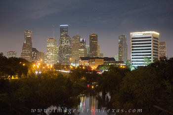 Houston Cityscape over Buffalo Bayou 1