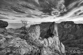 Lost Mine Trail in Black and White - Big Bend 1