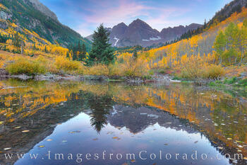 Maroon Bells Autumn Evening 103-1