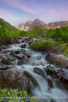 Maroon Bells Cascade Morning 1