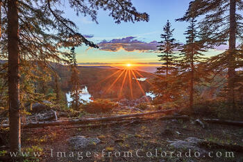 Mesa Lake Sunset through the Pine 2