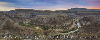 Mesa de Anguila Evening Pano, Big Bend 307-2