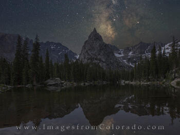 Milky Way over Lone Eagle Peak in  June 2
