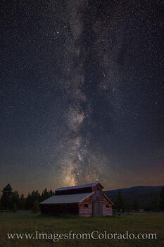 Milky Way over an Old Barn in Rocky Mountain NP 1