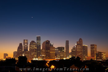 Moonrise over Houston Texas 2
