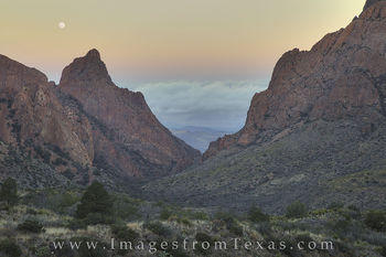 Moonset over the Window at Big Bend 1