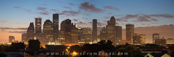 Morning Skyline Panorama of Houston, Tx