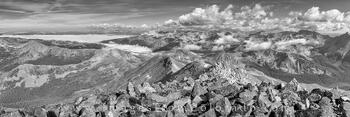 Mount Princeton Panorama Black and White 1