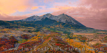 Mount Sopris Autumn Morning Panorama 102-1