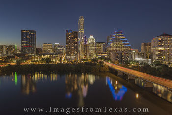 Nighttime Austin Skyline from the Hyatt 7-1