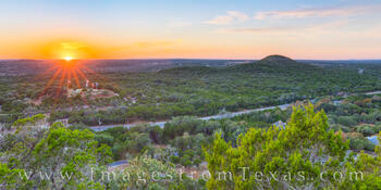 Panorama from Old Baldy, Wimberley