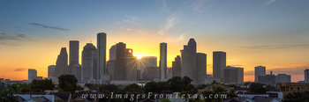 Panorama of Sunrise over Houston, Tx 1
