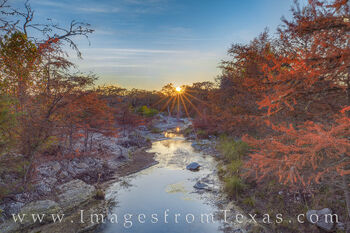 Sabinal River Sunset in November 1