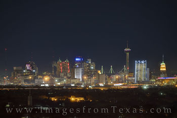 San Antonio Skyline on a Winter Night 103-1