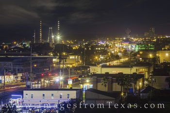 South Padre Island Main Street at Night 1