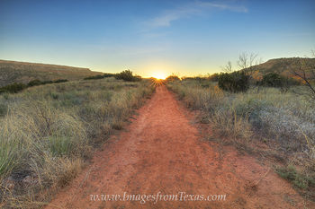 Sunrise on a Palo Duro Canyon Trail