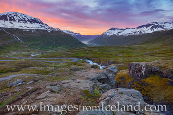Sunset from above Seydisfjordur 1
