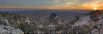 Sunset over Guadalupe Peak Panorama 3