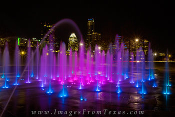 The Liz Carpenter Fountain at Night 1