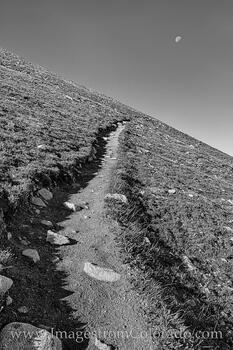 Walking to the Moon - Mount Huron - Black and White