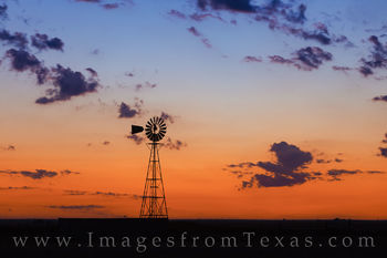 Windmill on a West Texas Sunrise 724-1