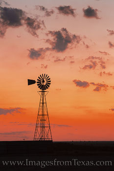 Windmill on a West Texas Sunrise 724-1