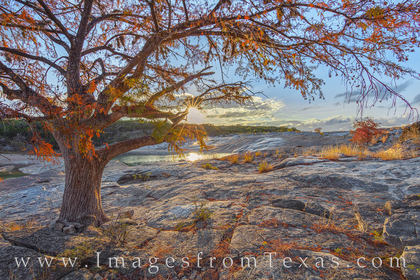 Autumn Sunset at Pedernales Falls 1122-1
