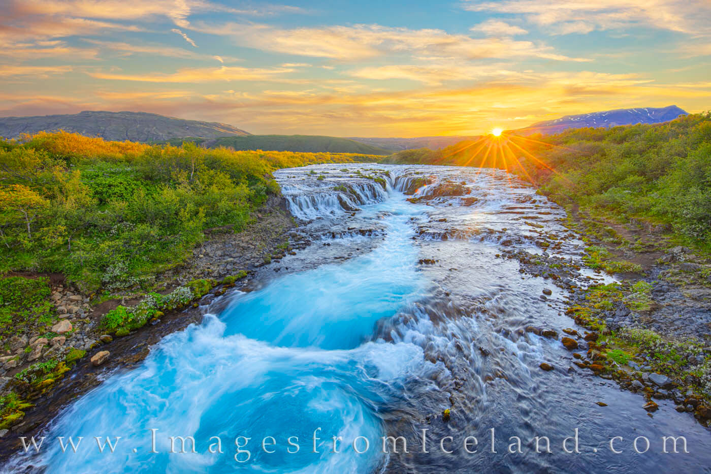 Bruarfoss under the Midnight Sun 1 Brúarfoss isn’t a well-known waterfall. This hidden gem does not appear in many of the guidebooks (not Rick Steves nor Frommers...